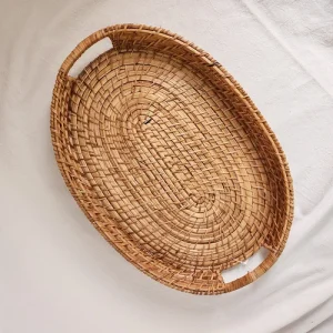 BANDEJA OVALADA VINH BAMBOO Y RATTAN