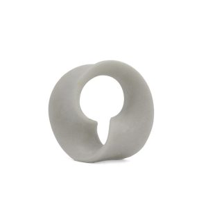 CURVED SCUPTURE IN WHITE RESIN S