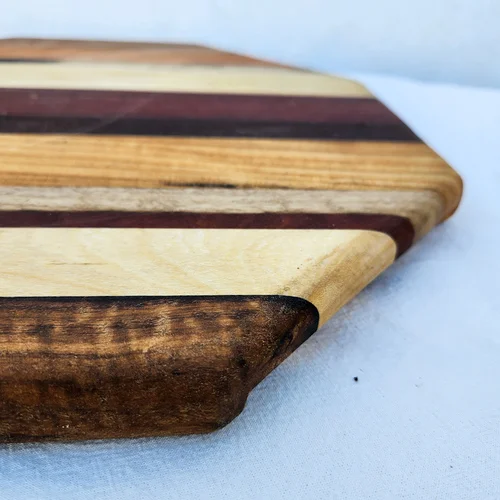 TABLA PIZZERA OCTOGONAL MADERA COMBINADA - Imagen 4