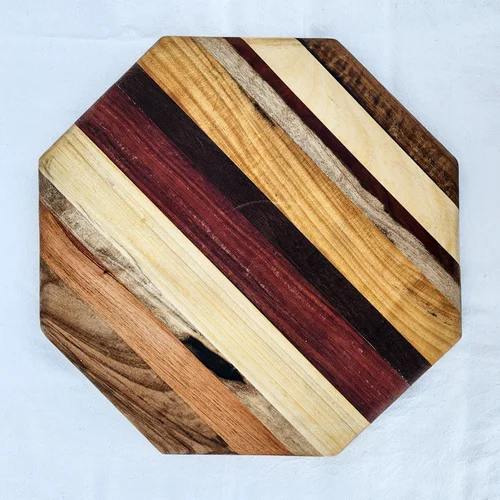 TABLA PIZZERA OCTOGONAL MADERA COMBINADA - Imagen 5