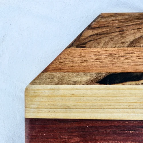 TABLA PIZZERA OCTOGONAL MADERA COMBINADA - Imagen 3