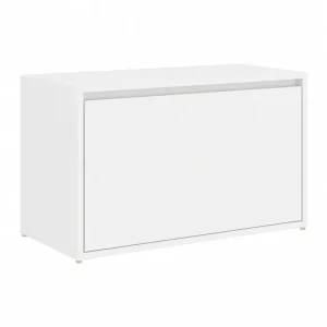Banco de Almacenamiento de Madera Blanca para Recibidor 80x40x45 cm