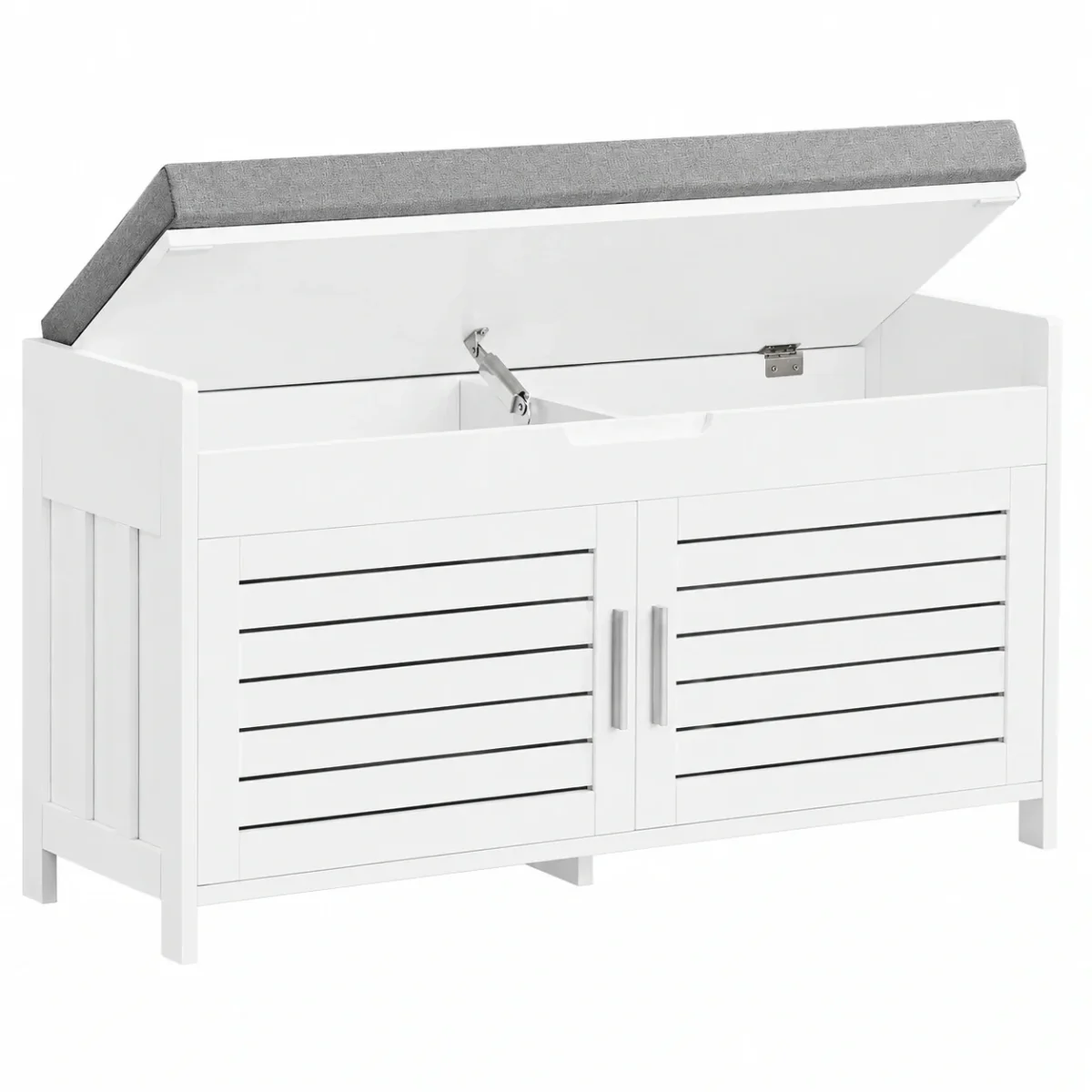 Banco zapatero con asiento y almacenamiento para entrada, MDF y pino, 100kg, 90x33x50cm - Imagen 2