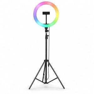 ARO FLASH LED SELFIE 26CM RGB CON TRIPODE M-466