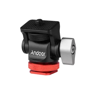 Adaptador Andoer Zapata Fria  A  Perno Universal 1/4″ Color Rojo