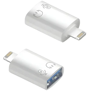 Adaptador USB 3.0 Hembra a Lightning Macho Color Blanco