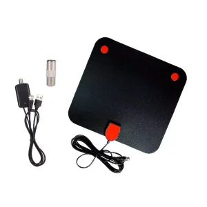 Antena Digital Plana Canales Full HD + Amplificador para TV
