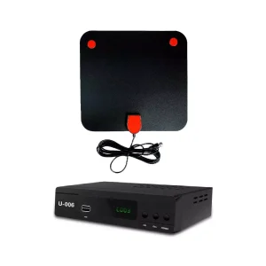 Antena Digital Plana Canales Full HD + Sintonizador Tv TDT U-006