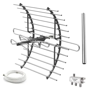 Antena Digital Tdt Hd Exterior Para Tv 20dbi Lima Provincias