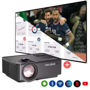 Proyector Smart Android Multimedia 150″ Owlenz SD150 + Ecran 120″
