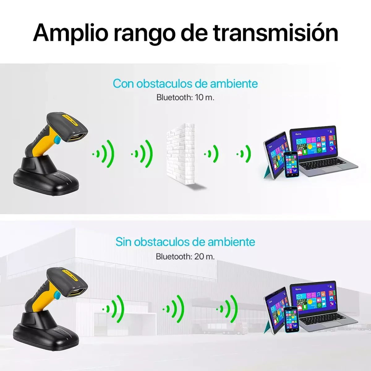 Lector de Código De Barras Y QR c/ Base Carga Netum - Imagen 8