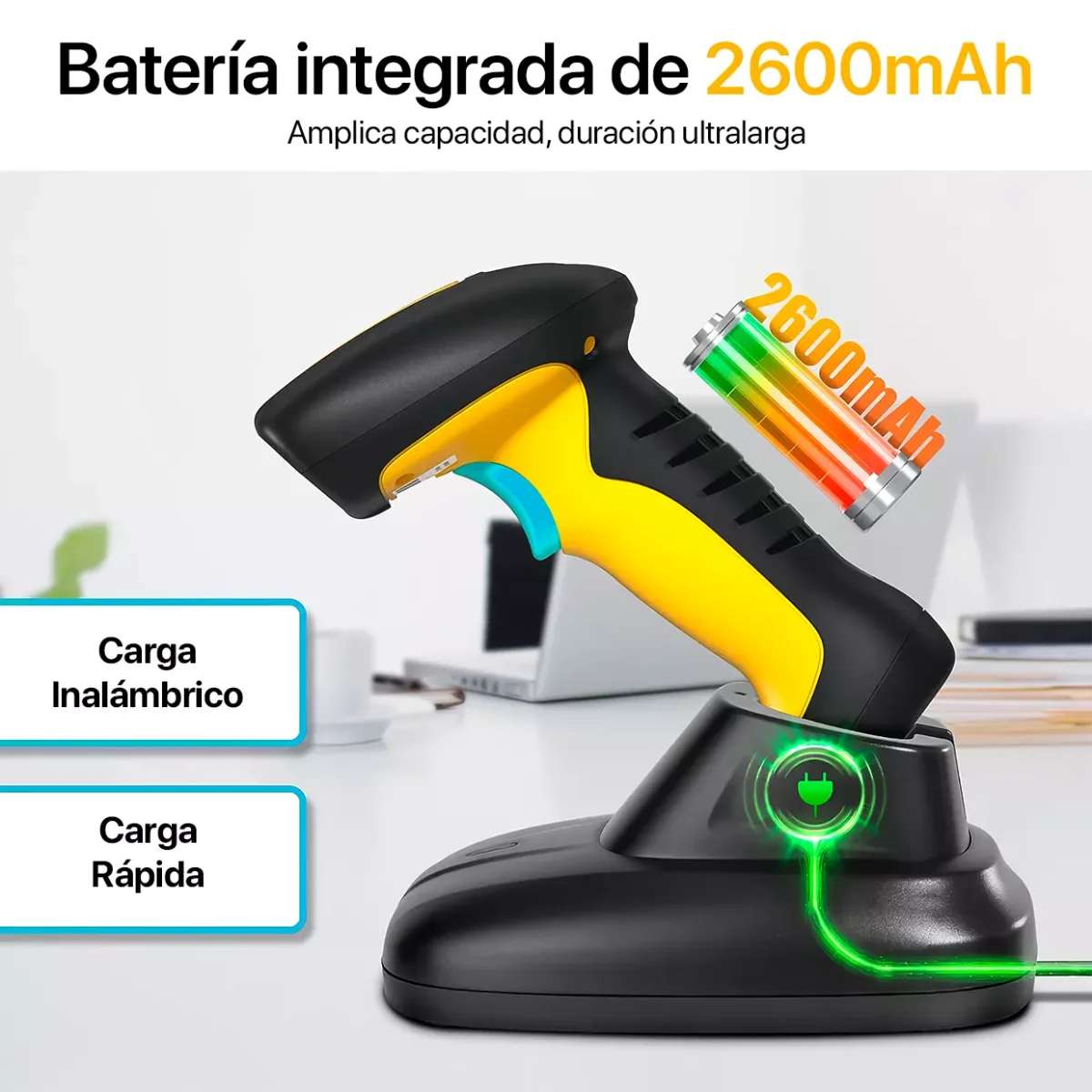 Lector de Código De Barras Y QR c/ Base Carga Netum - Imagen 7