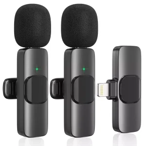 Micrófono para iPhone Inalámbrico Profesional 2 en 1 Solapero
