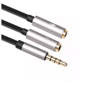 Adaptador de 2 Jack 3.5mm a 1 Jack 3.5mm para Micrófono