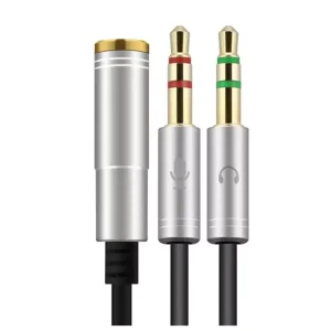 Cable Jack 3.5MM Audio Micrófono TRRS a TRS