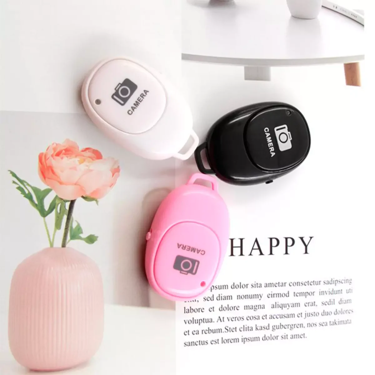 Disparador Bluetooth Para iPhone Android iOS Rosado - Imagen 5