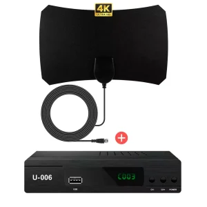 Sintonizador Decodificador + Antena Digital Tv Tdt Canales Hd