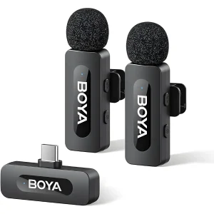 BOYA BY-V20 V2.0 Micrófono Inalámbrico USB-C Compatible con Android Grabación Móvil