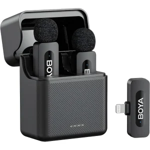 BOYA BY-V3 Micrófono Inalámbrico Lightning Ideal para iPhone, iPad y Grabaciones Profesionales