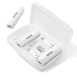 Boya Microfono Inalambrico Boyalink Blanco Multiconexión