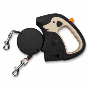 CORREA RETRACTIL DOBLE PARA PERROS C/LUZ SJ-227