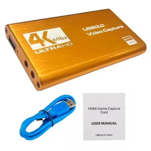 Capturadora De Video HDMI USB 3.0 4K Dorado