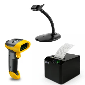 Impresora Térmica XP-T80Q+Lector QR Netum B8BL Pro+Soporte
