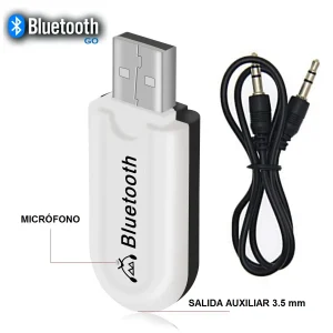 Receptor de Audio Bluetooth Equipo de Sonido Autoradio