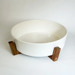 FUENTE REDONDA PARA HORNO CON BASE APOYO MADERA