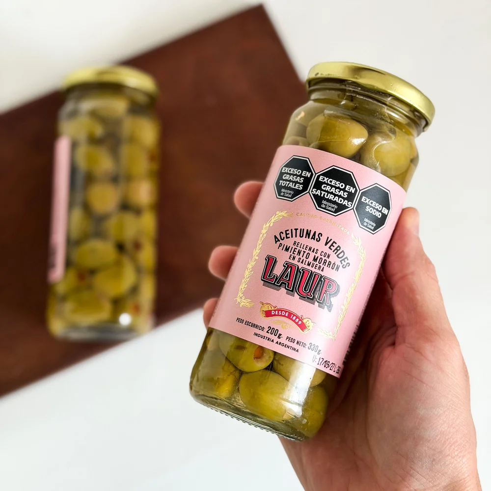 ACEITUNAS VERDES RELLENAS PIMIENTO MORRÓN 330GR - Imagen 4