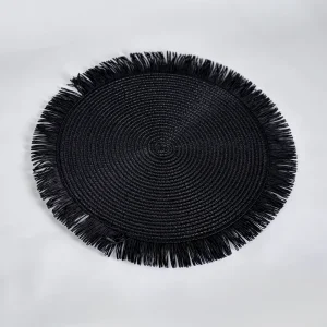INDIVIDUAL REDONDO SANDIRA NEGRO 37 CM.