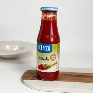 SALSA DE ALBAHACA Y CEBOLLA DECECCO 690 GR.