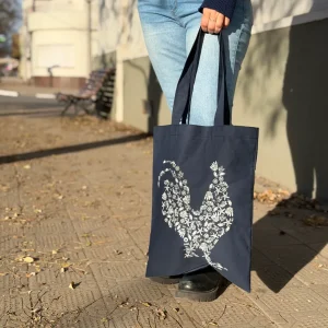 BOLSA TOTE BAG DISEÑO EL GALPÓN AZUL MARINO