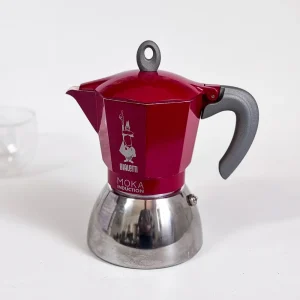 CAFETERA BIALETTI MOKA INDUCTION ROJA 6 TAZAS