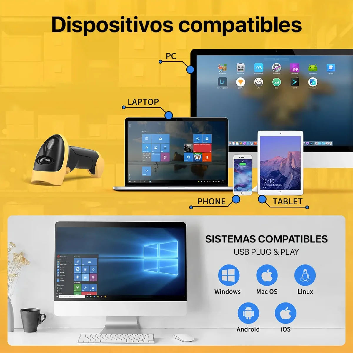 Impresora termica XPrinter 80T + Lector de códigos QR L8BL - Imagen 5
