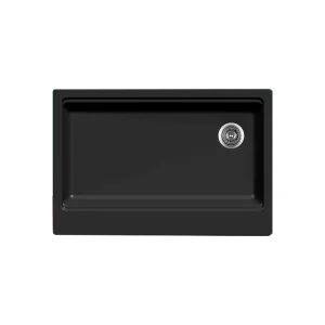 Tarja KQSF3322A-BL Cuarzo equipada con faldón una tina color negro