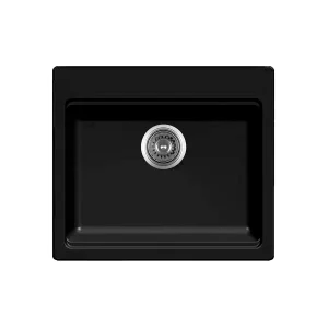 Tarja KQSS2522A-BL Cuarzo equipada una tina color negro