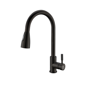 KSS1231-BK Llave Monomando Extraíble para Cocina Doble Función Negro Mate