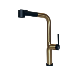 KSS1236-GD/BK Llave Monomando de Acero Inox 304 Acabado Dorado PVD(Gold)/Negro
