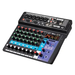 Mezcladora Mixer 8 Canales Teyun A8 Bluetooth Mp3