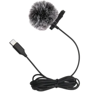 Micrófono Tipo C Lavalier Solapa Pechero+ Filtro Anti Viento