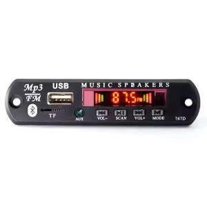 Placa MP3 Decodificadora 12V BT USB FM AUX TF SD