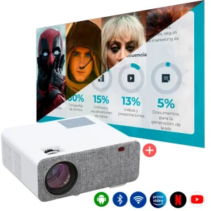 Proyector Smart Owlenz Sd500 Full Hd + Ecran 120″ Plomo