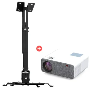 Proyector Smart Android 9.0 Bluetooth Sd500 + Rack Negro