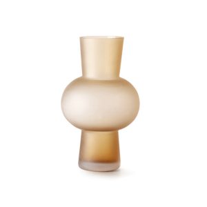 GLASS FLOWER VASE PEACH MATT – SMALL