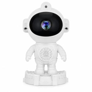 VELADOR PROYECTOR ASTRONAUTA LED CON PARLANTE 0393BLA