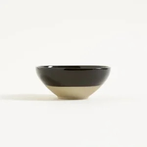 BOWL BUDAPEST NEGRO Y GRES BEIGE 13 CM.