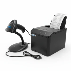 Combo Impresora Térmica XP-T80Q con lector Netum NT-1228BC con Soporte