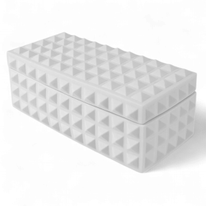 Charade Square Stud Box – White
