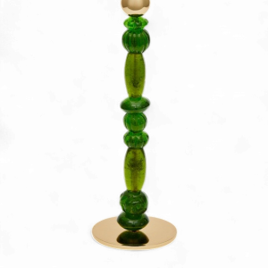 candle holder beads dark green S